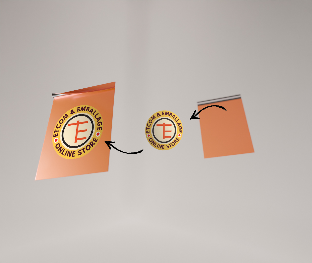 أكياس بلاستيكية بطباعة لوغو بالسيريغرافي